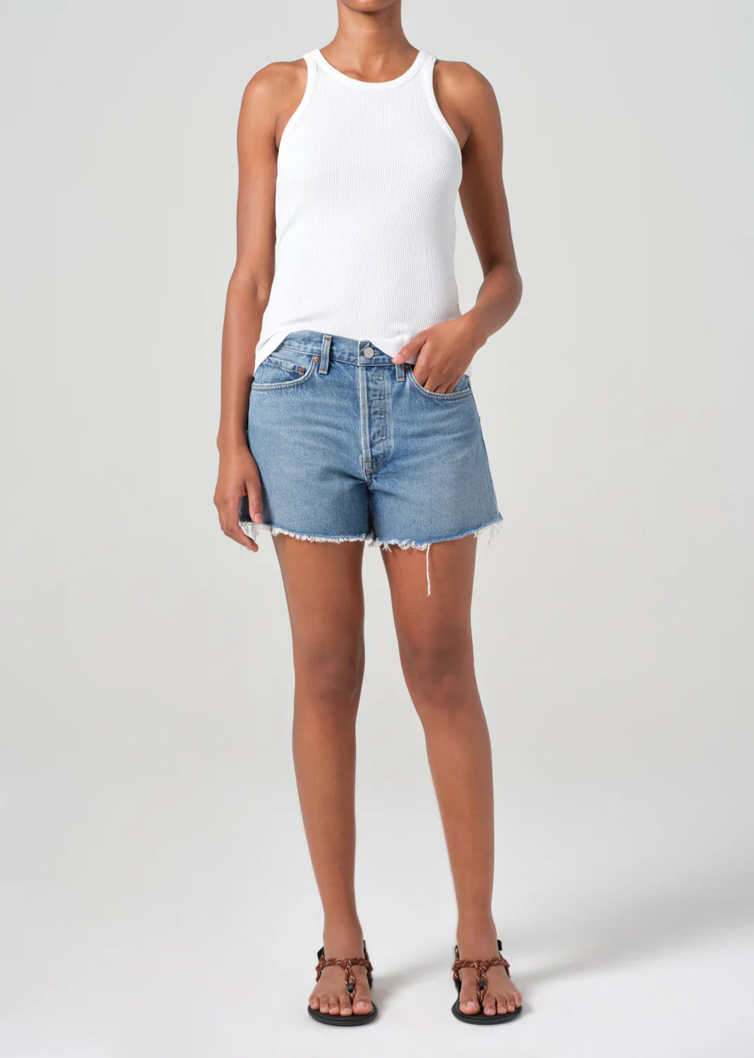 AGOLDE PARKER LONG SHORT IN FAIRWAY