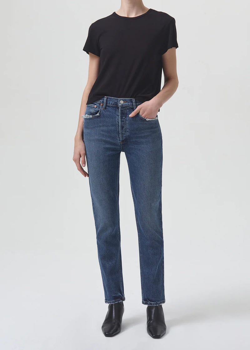 AGOLDE RILEY LONG HIGH RISE STRAIGHT (STRETCH) IN POSE