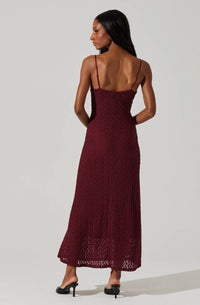 ASTR Renaisse Textured Maxi Dress Plum