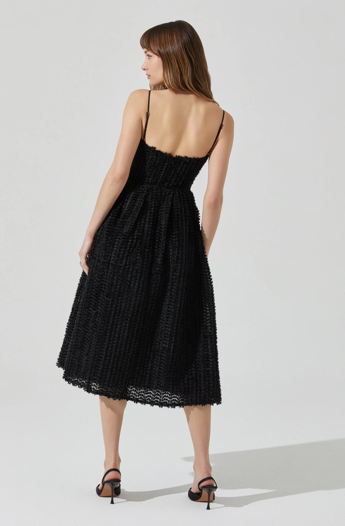 Astr The Label Avani Textured Midi Dress