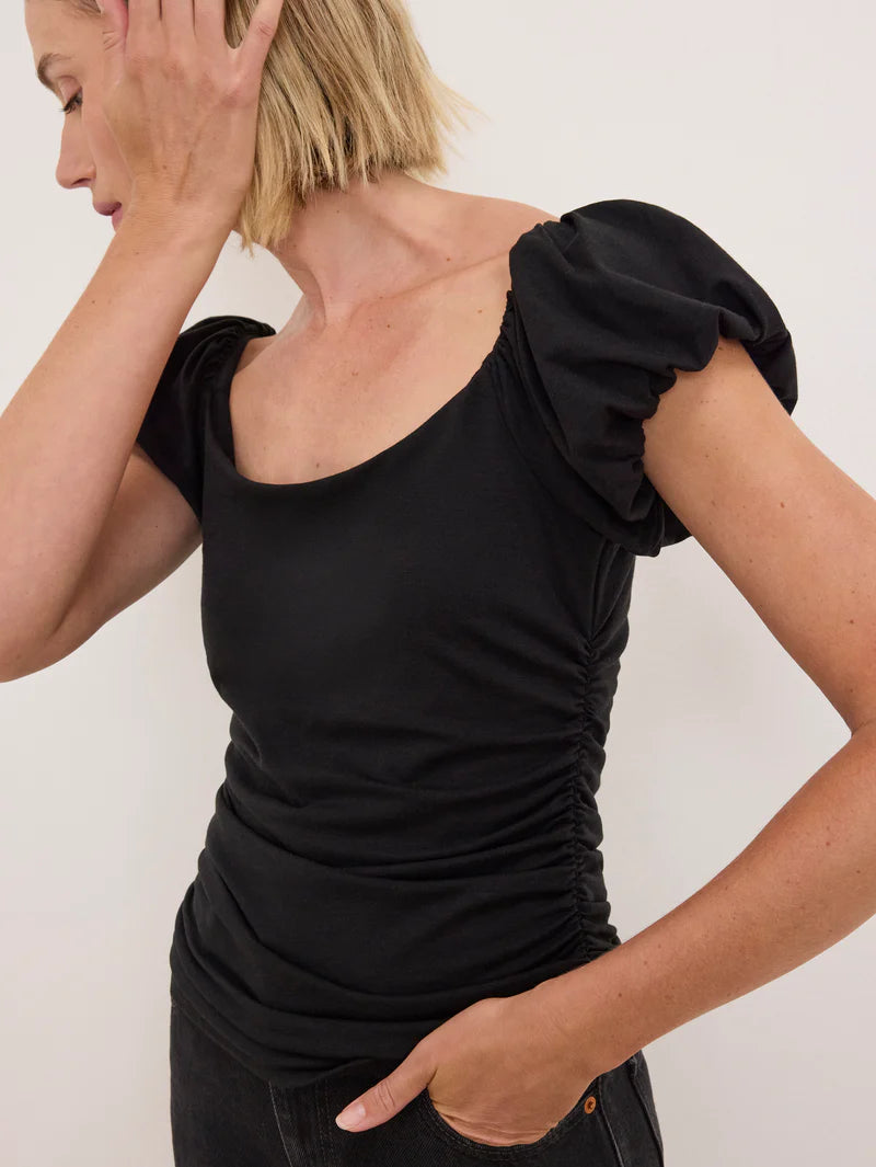Nation LA Angelica Top in Jet Black