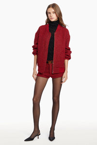 Amanda Uprichard VERO BOMBER JACKET red