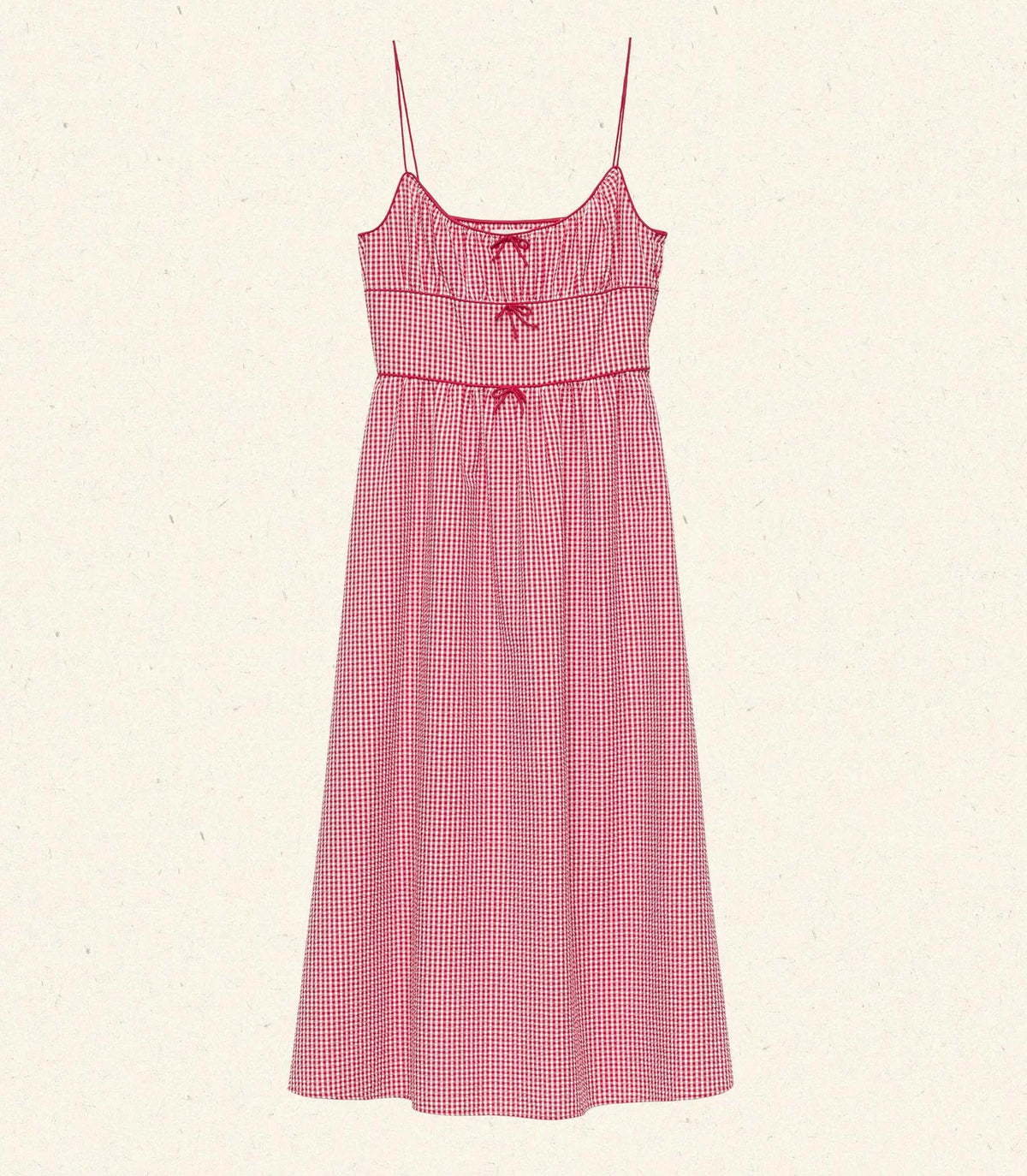 Dôen BELLINE DRESS IN ROUGE LA MADDALENA GINGHAM