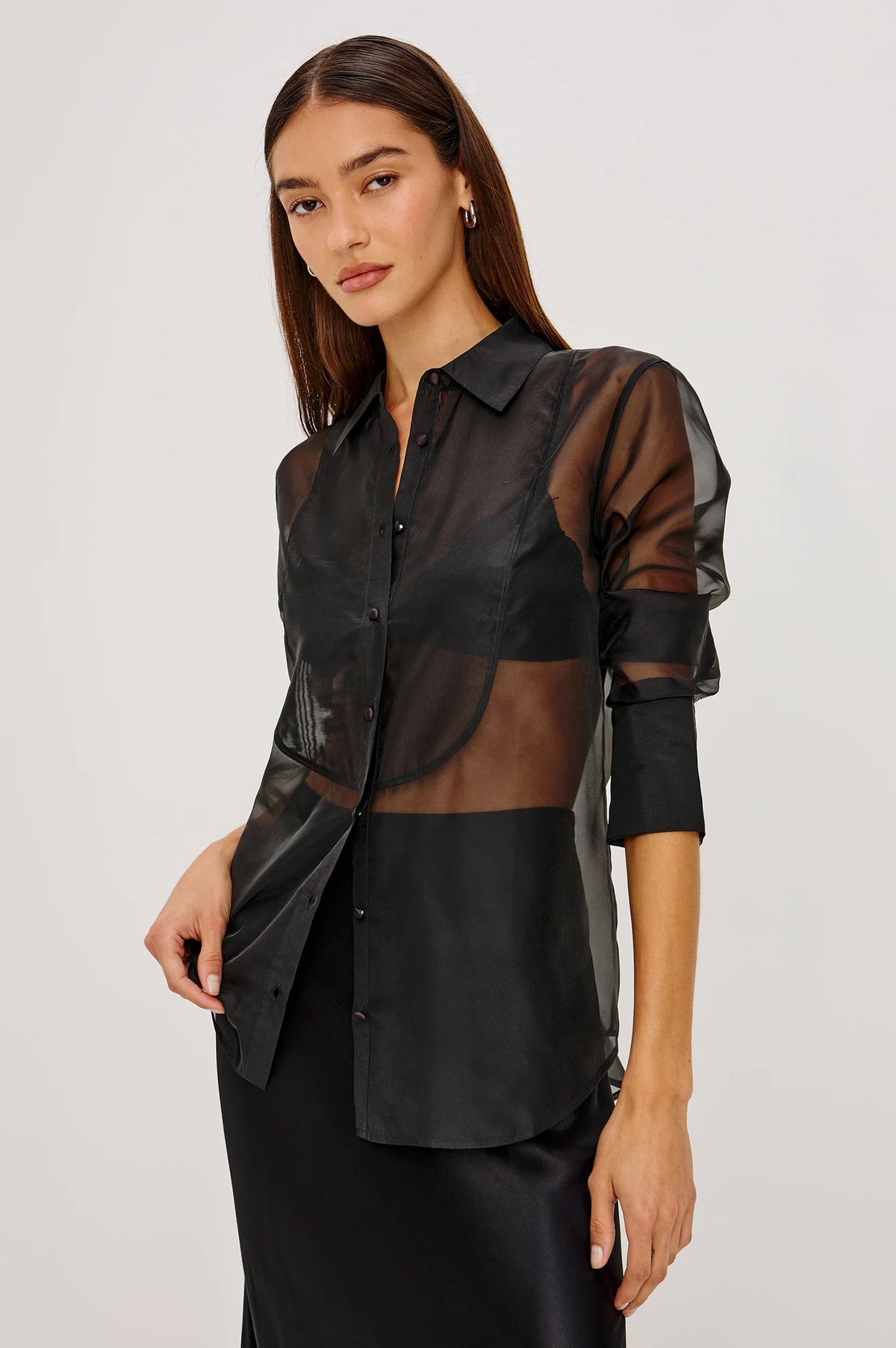 Rails Bretton Shirt Black Organza
