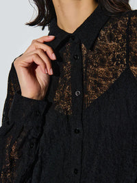 Nation LTD BURKE TOP Black Lace