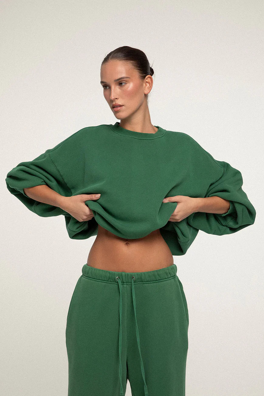 Elwood OVERSIZED CORE CREWNECK Forest Green
