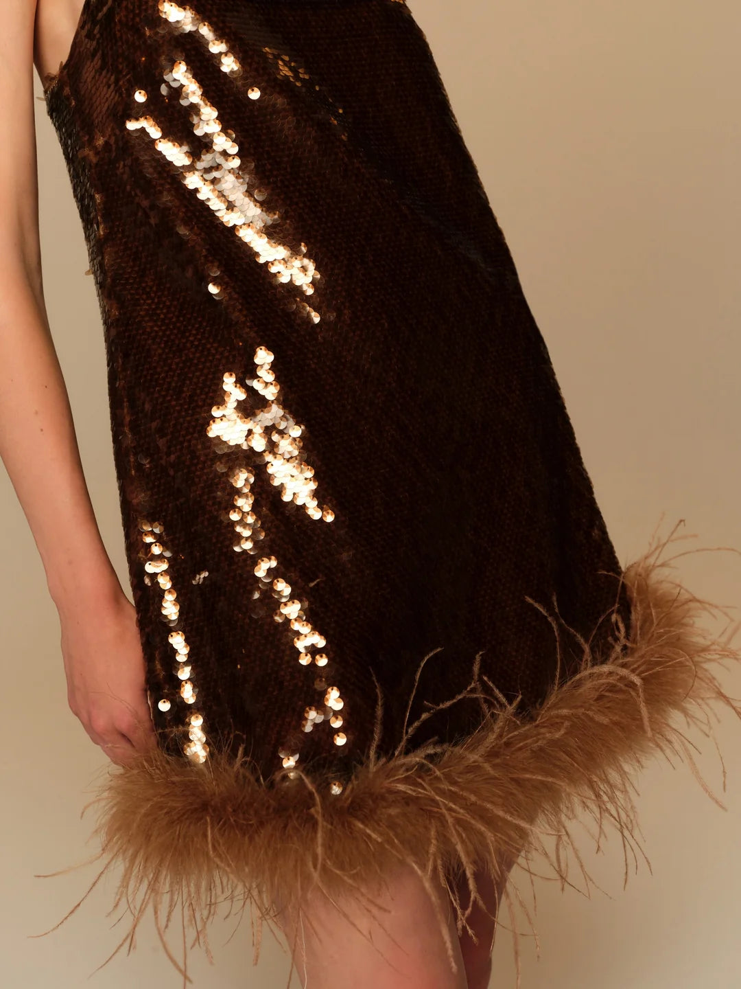 For Love & Lemons Goldie Sequin Mini Dress