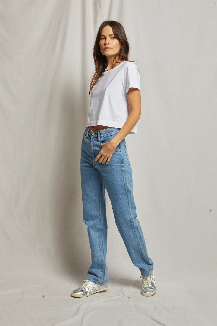 perfectwhitetee cher ringspun cotton crew tee