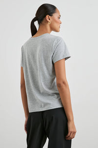 RAILS Classic Crew Neck T-Shirt White & Heather Grey