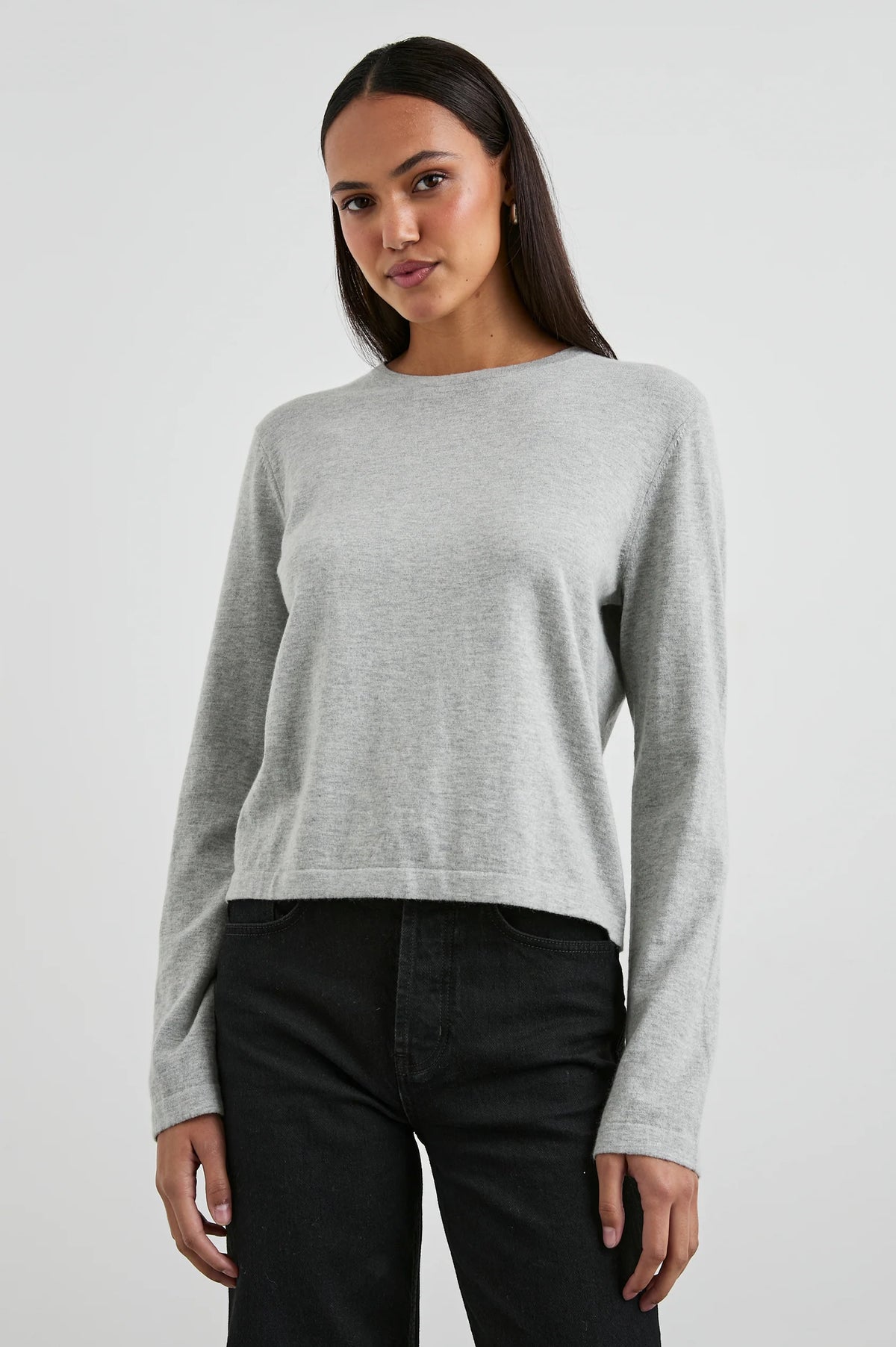 Rails Cotton Cashmere Long Sleeve Tee Heather Grey