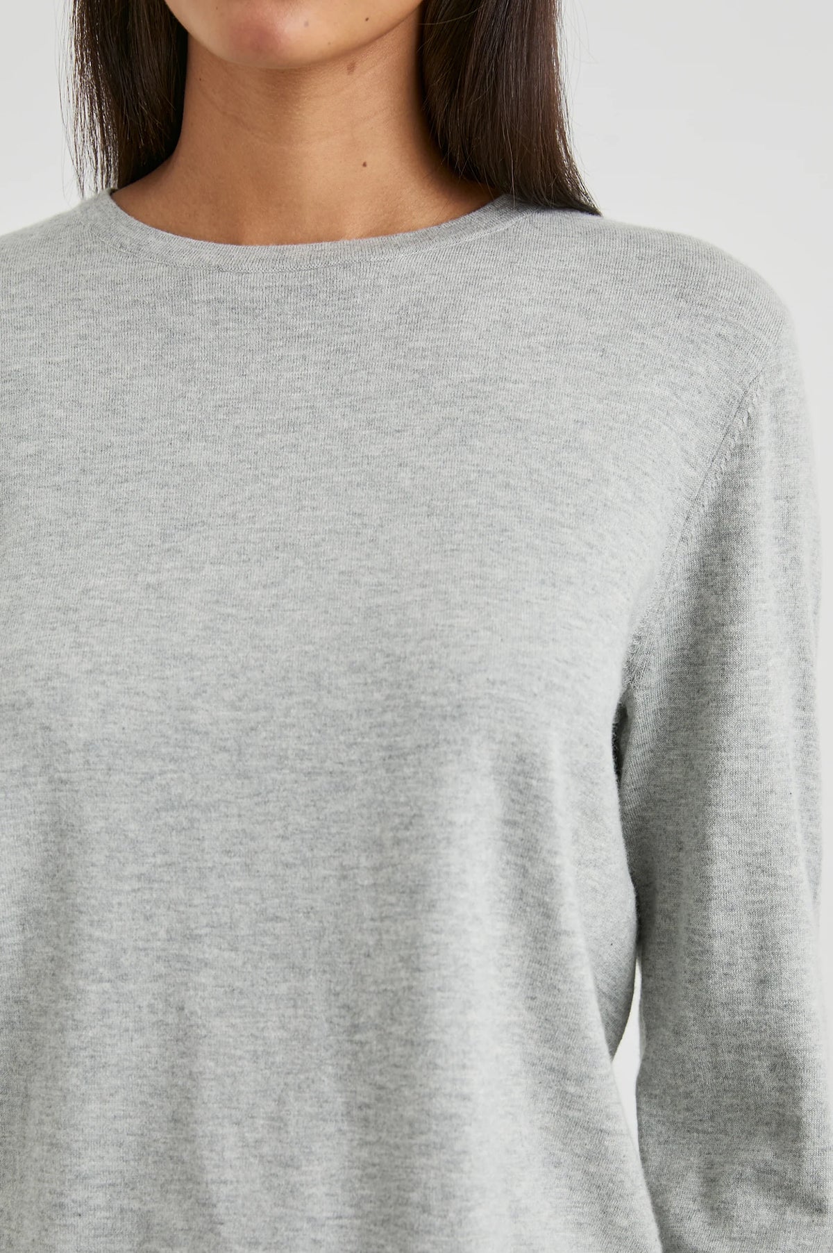 Rails Cotton Cashmere Long Sleeve Tee Heather Grey