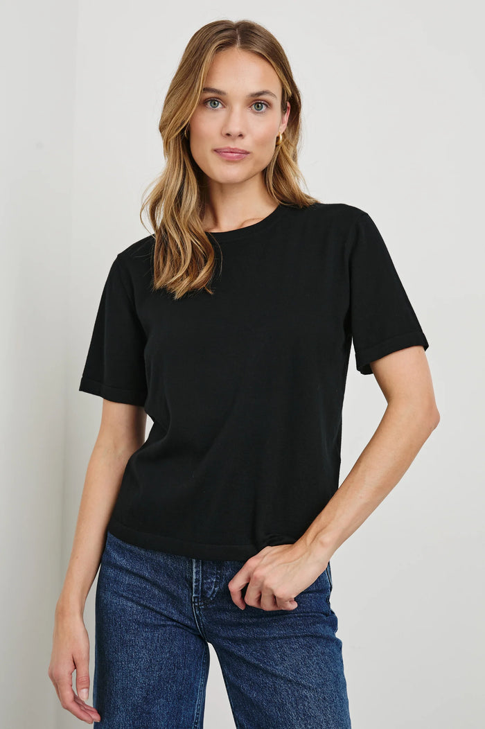 Rails Cotton Cashmere T-Shirt Black