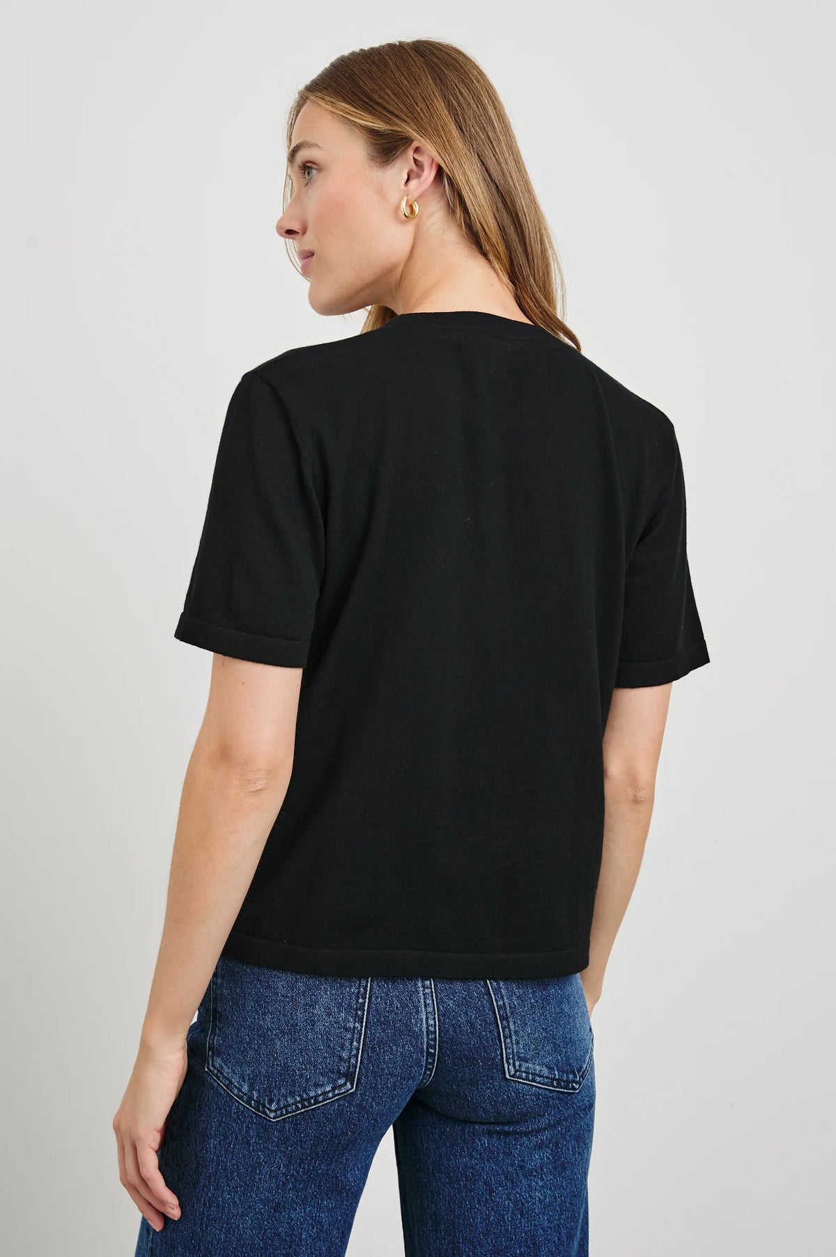 Rails Cotton Cashmere T-Shirt Black