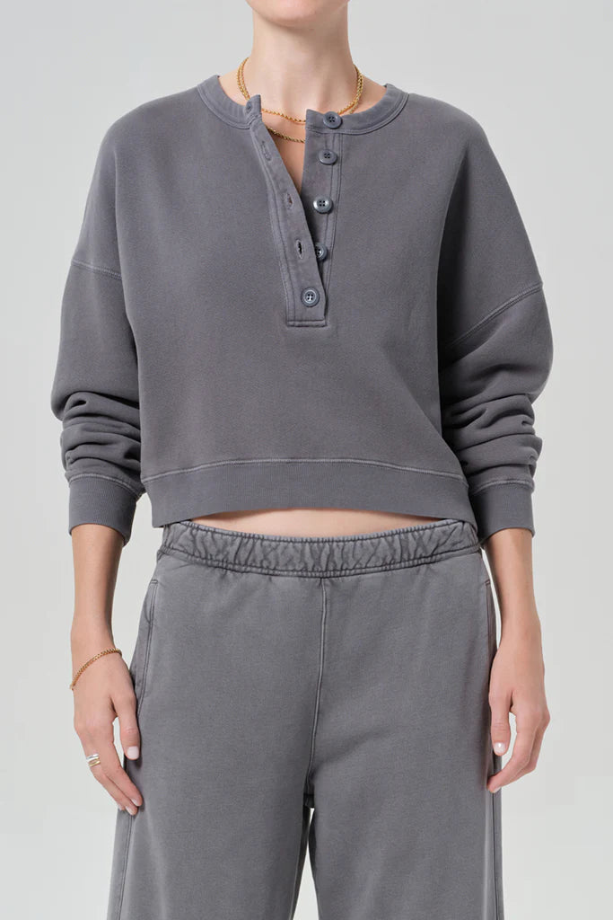 Citizens of Humanity Citizens of Humanity Rhomboid Henley Dark Grey