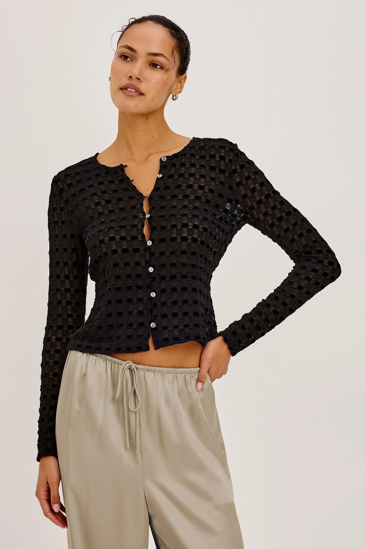 Rails Cyrah Top Black Checkerboard