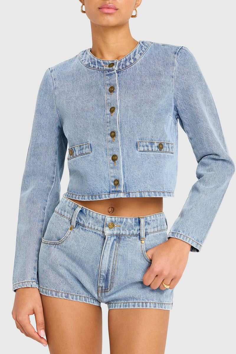 Amanda Uprichard LONG SLEEVE BRASWELL TOP