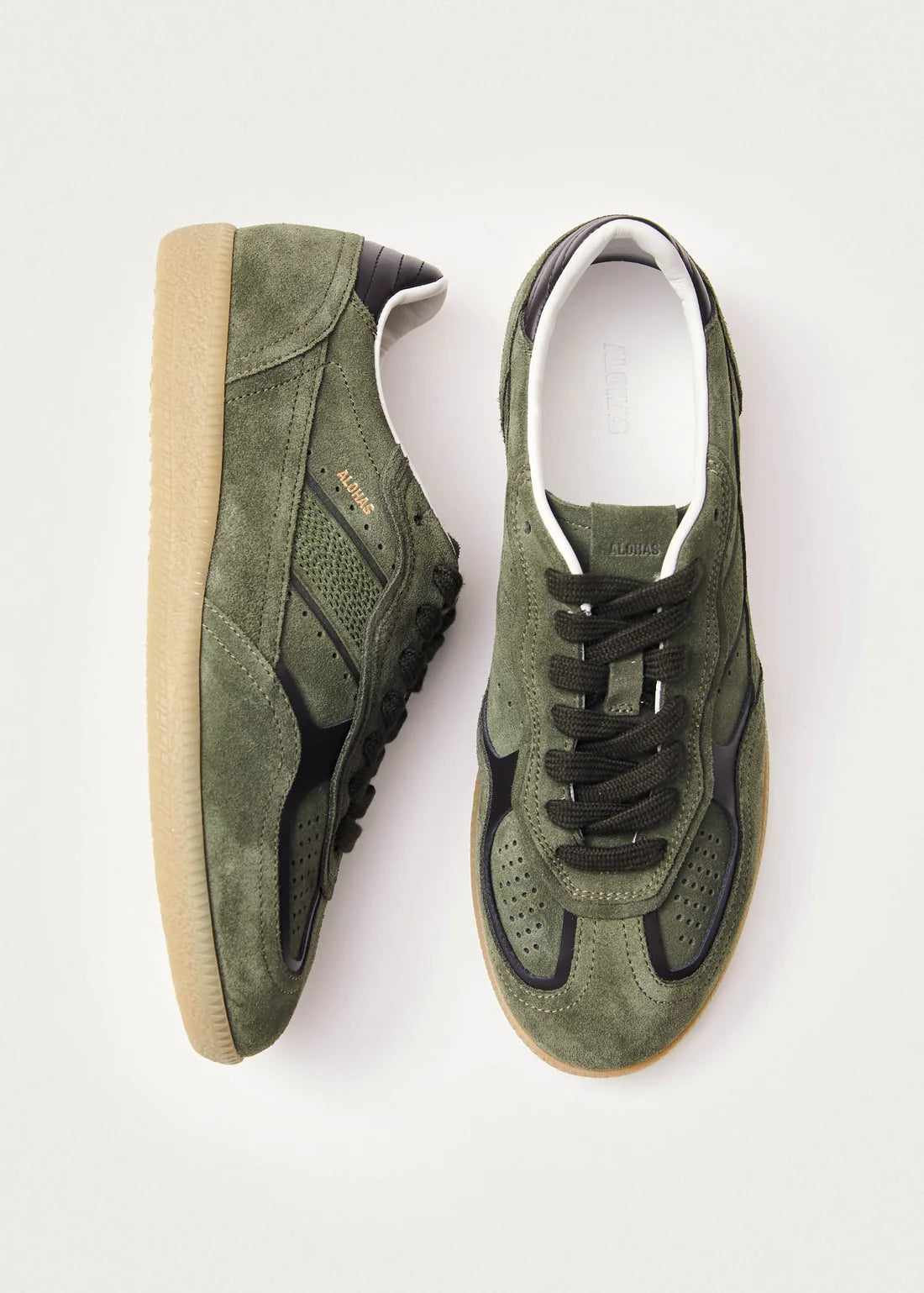 Alohas Tb.490 Rife Dusty Olive Leather Sneakers