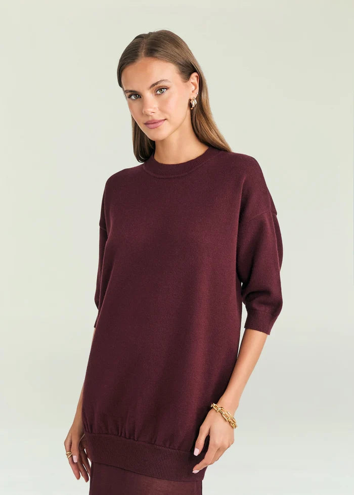 SEROYA ARWEN KNIT MAXI DRESS Bordeaux