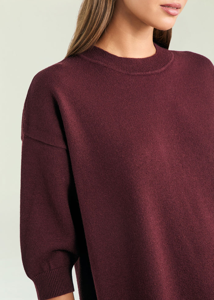SEROYA ARWEN KNIT MAXI DRESS Bordeaux