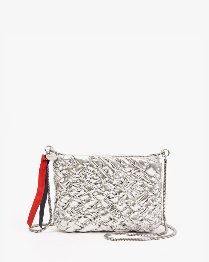 Clare V. Estelle Specchio Puffy Woven Silver