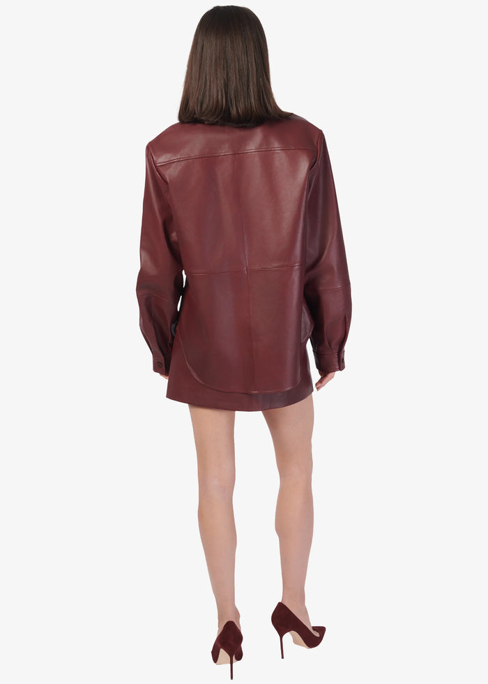 Cami Nyc WENDELL GENUINE LEATHER SHIRT JACKET SYRAH