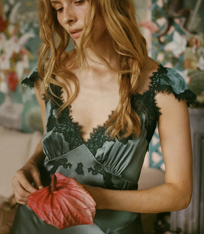 Doen Fiona Dress in Dulac Green