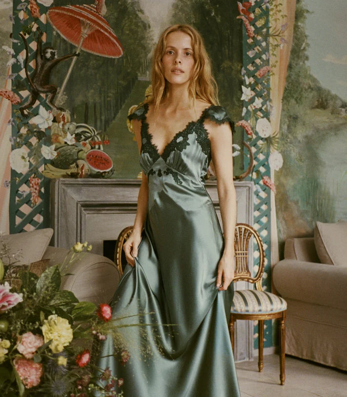Doen Fiona Dress in Dulac Green