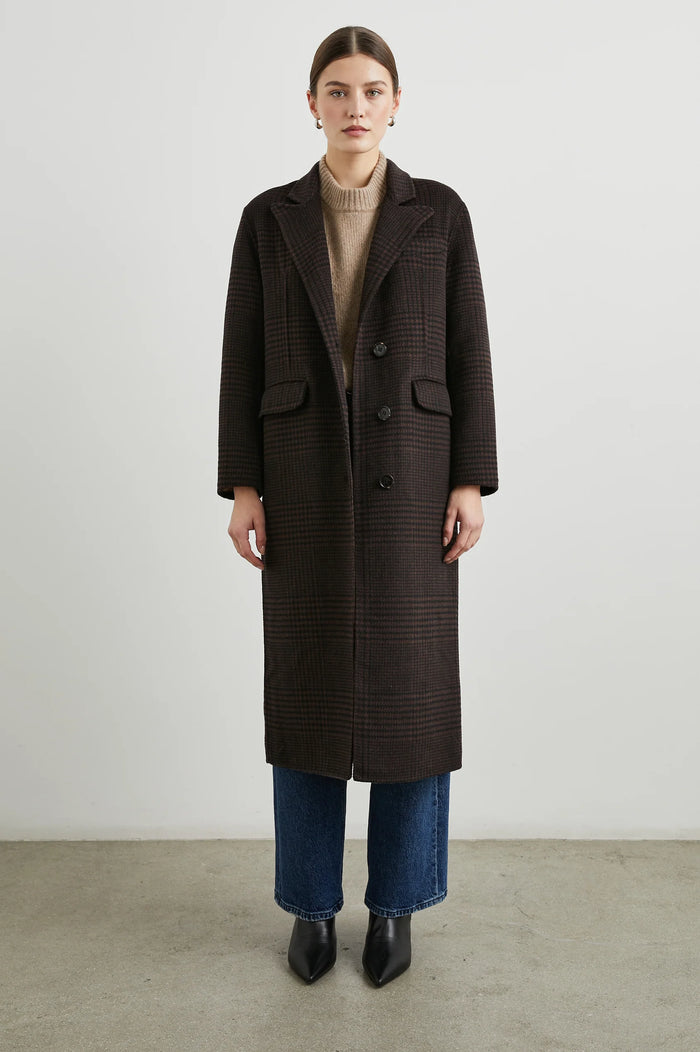 Rails Gallery Coat Espresso Houndstooth