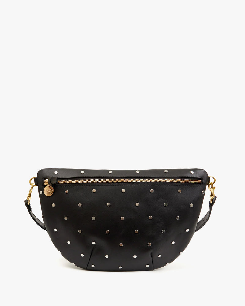 Clare V. Grande Fanny Black w/ Studs