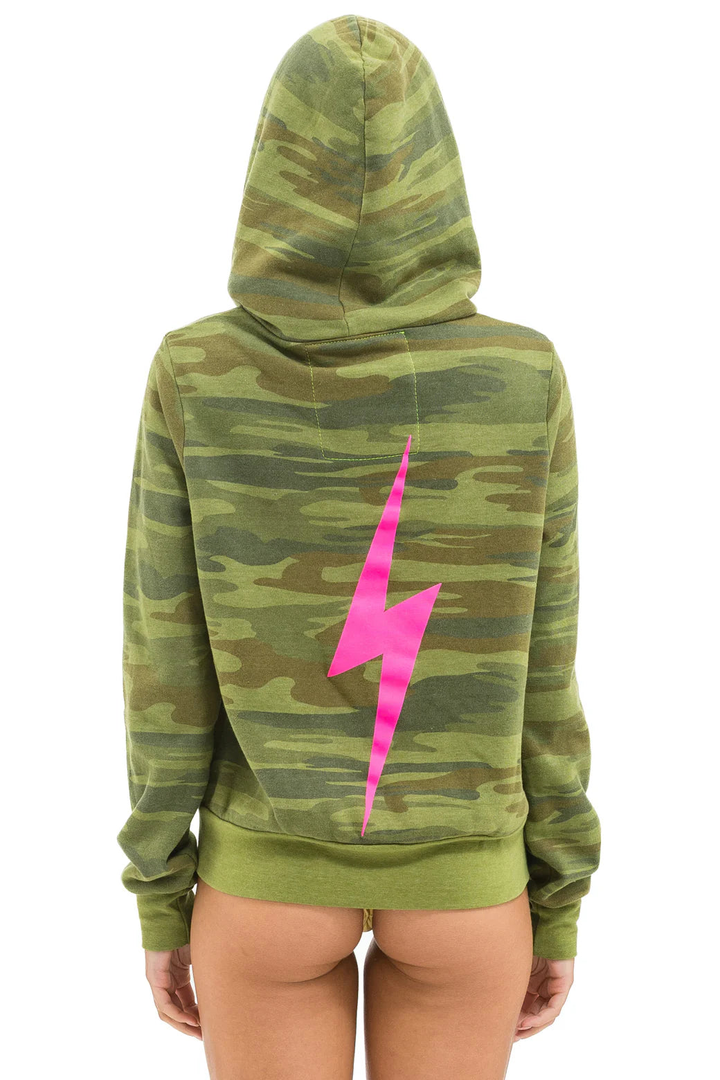 Aviator Nation BOLT HOODIE - CAMO // NEON PINK