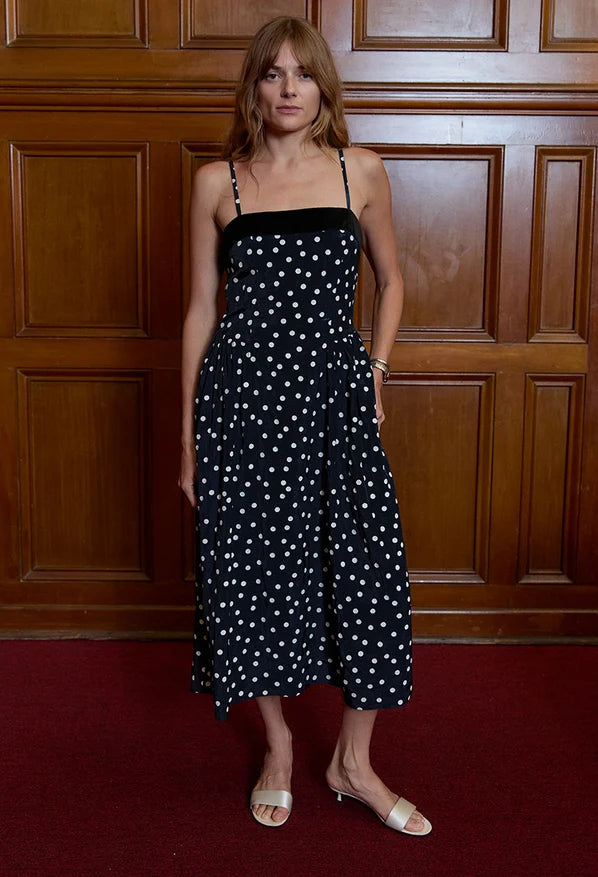 Ciao Lucia Anneli Dupioni Dot Dress