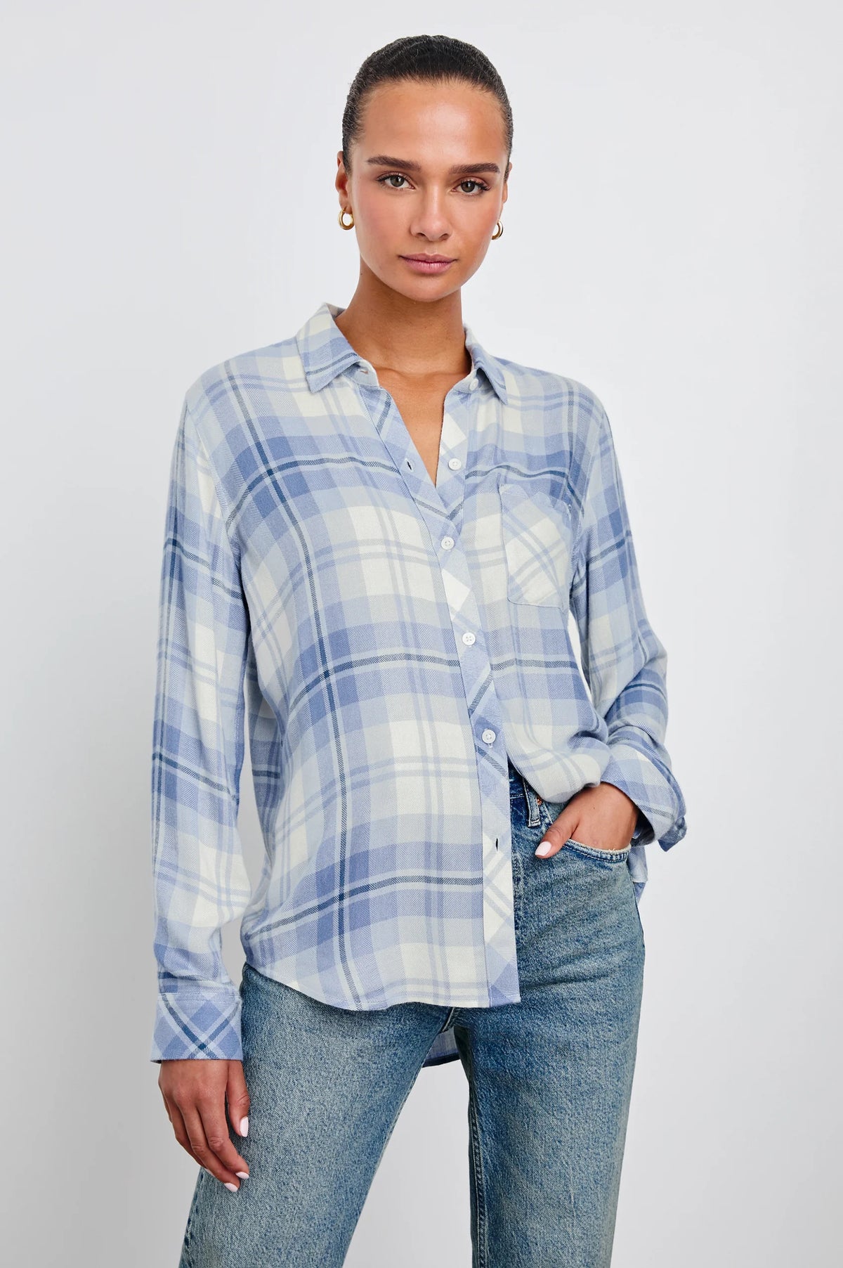 Rails Hunter Shirt Bluebell Snow