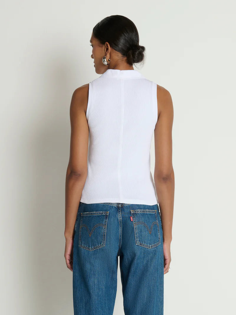 Nation LA Jaylin Polo Top in White
