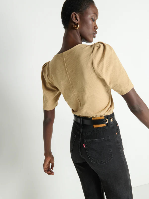 Nation LA Jen Button Up Blouse Toffee