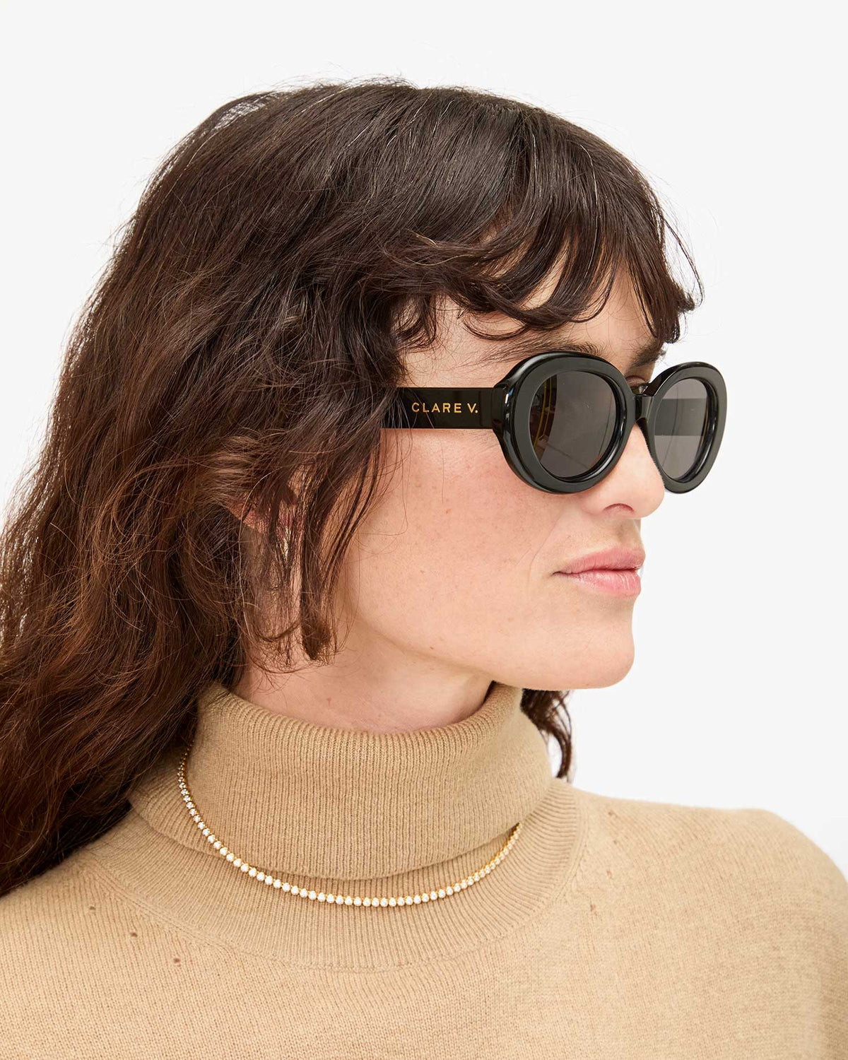 Clare V. Julia Sunglasses Black