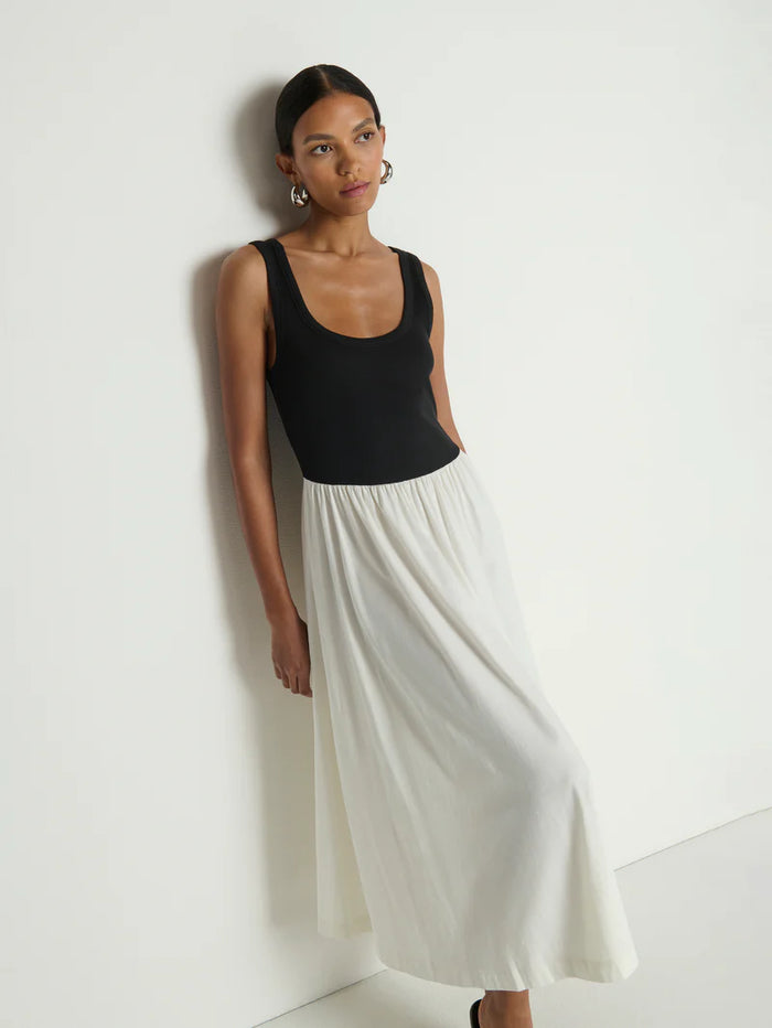 Nation LA Karla Midi Dress Porcelain Color Block