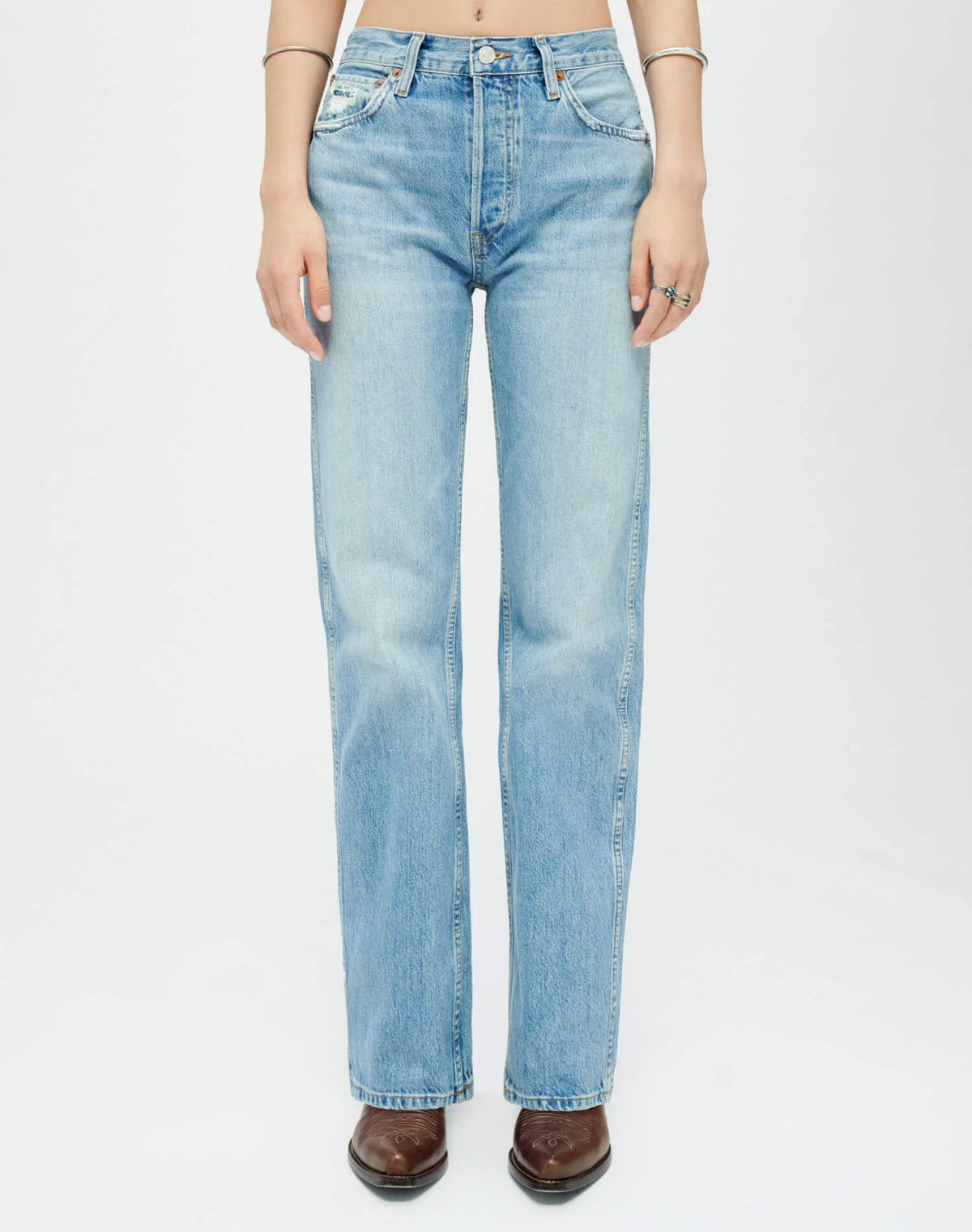 RE/ DONE 90S HIGH RISE LOOSE WORN BLUE
