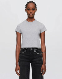 Re/done HANES 1950S BOXY TEE - Heather Grey