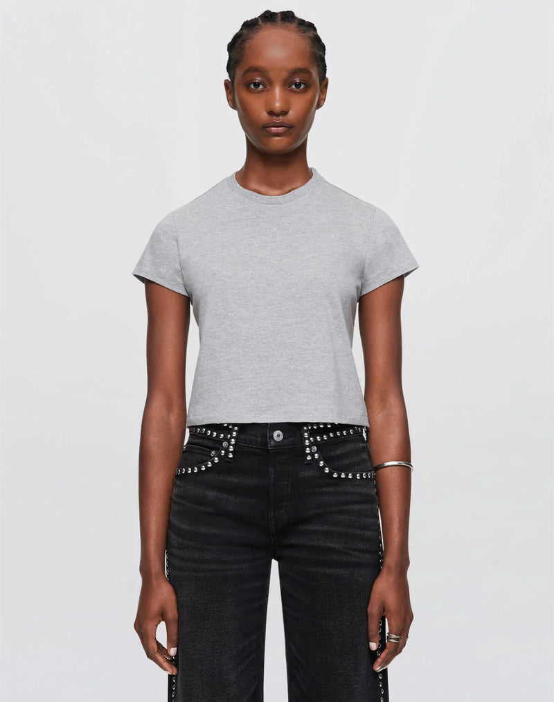 Re/done HANES 1950S BOXY TEE - Heather Grey