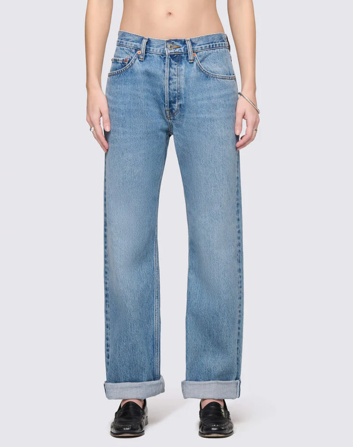 RE/DONE Beau Jean Cuffed in Day Tripper
