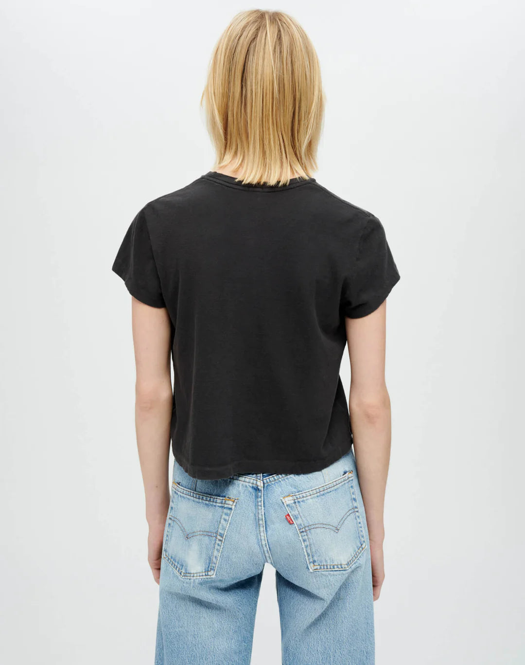 Boxy T-shirt - Black Cotton