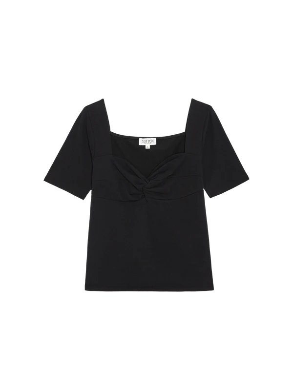Nation LA Lana Twisted Top Jet Black