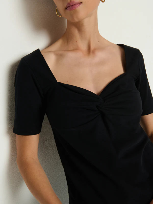 Nation LA Lana Twisted Top Jet Black