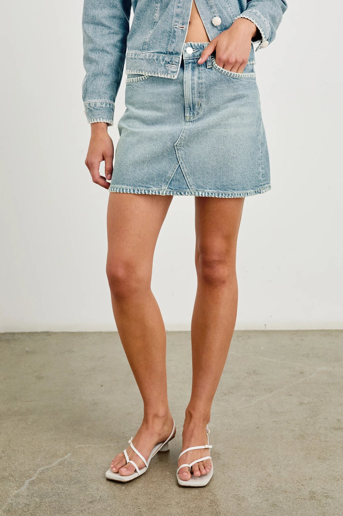 Rails Laurel Skirt Harbor Blanket Stitch