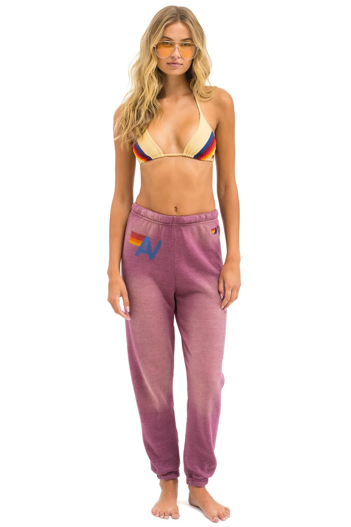 AVIATOR NATON VINTAGE LOGO SWEATPANTS - FADED BERRY