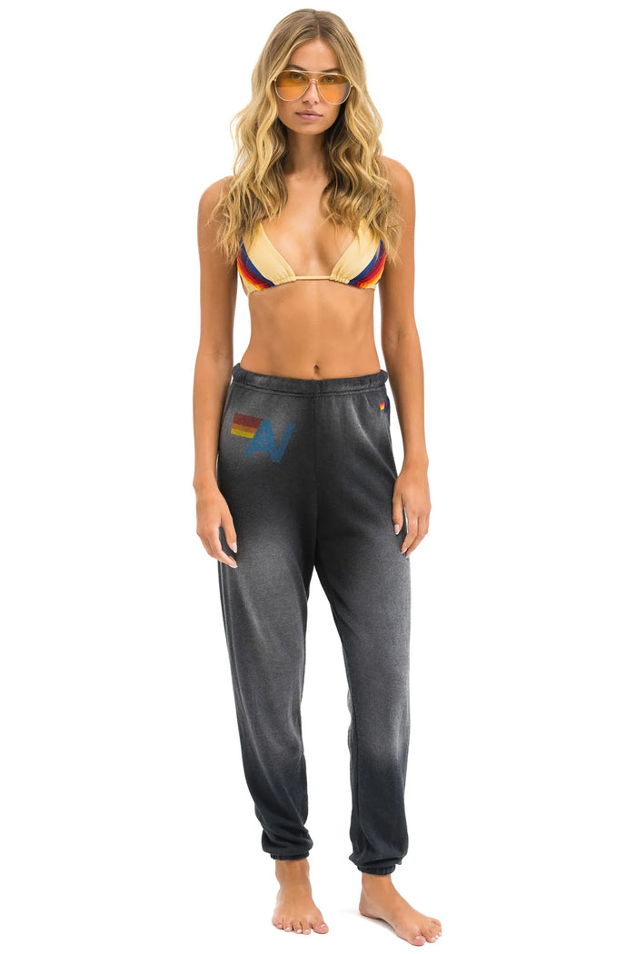 AVIATOR NATION VINTAGE LOGO SWEATPANTS - FADED SMOKE