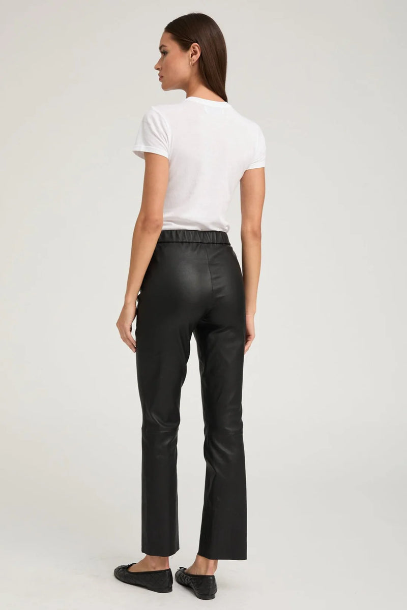 SPRWMN BLACK LEATHER SOPHIA PULL ON