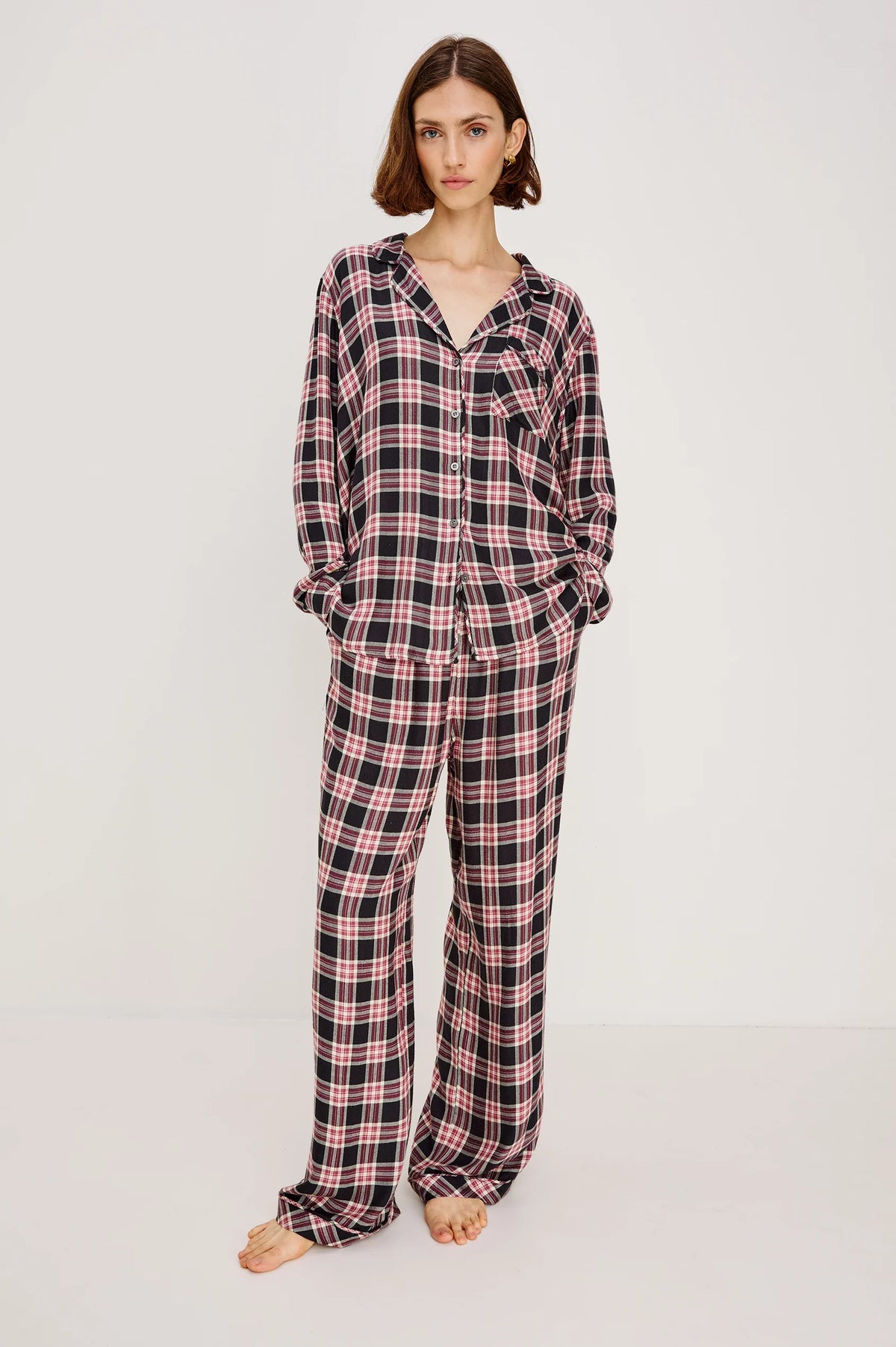 Rails Luna Pajama Set Onyx Plum