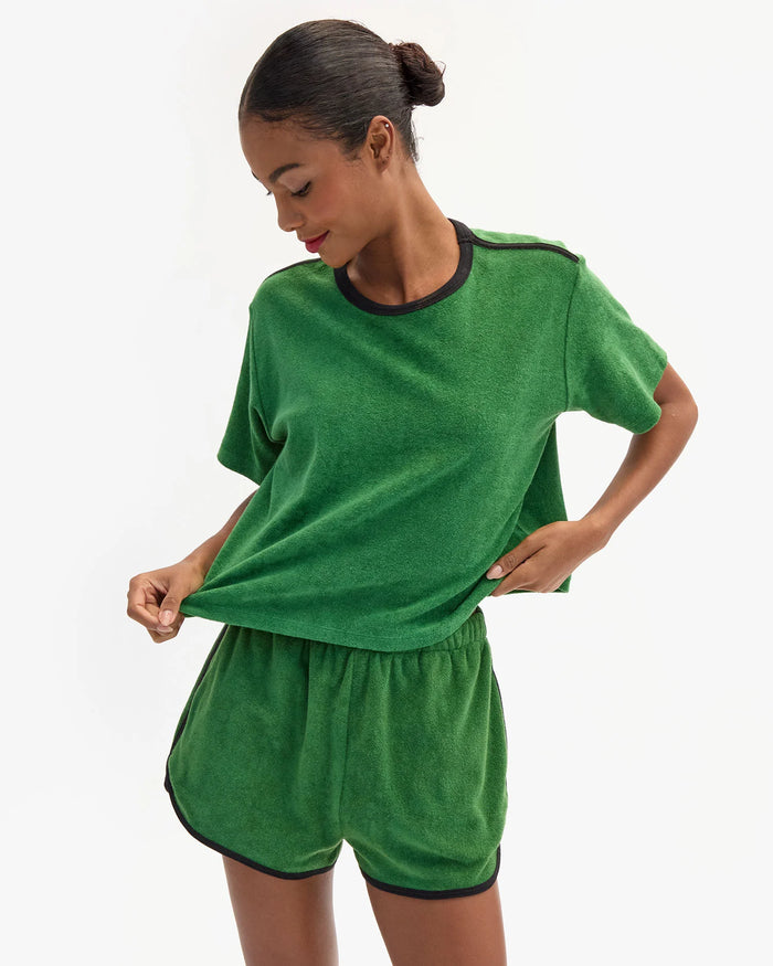Clare V. Le Plage Tee in Basil