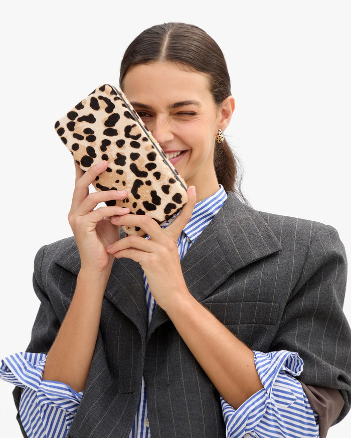 Clare V. LE TABAC Snow Leopard Hair-On